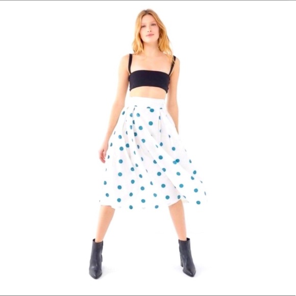 Urban Outfitters Polka Dot Midi Skirt Medium - Picture 1 of 8